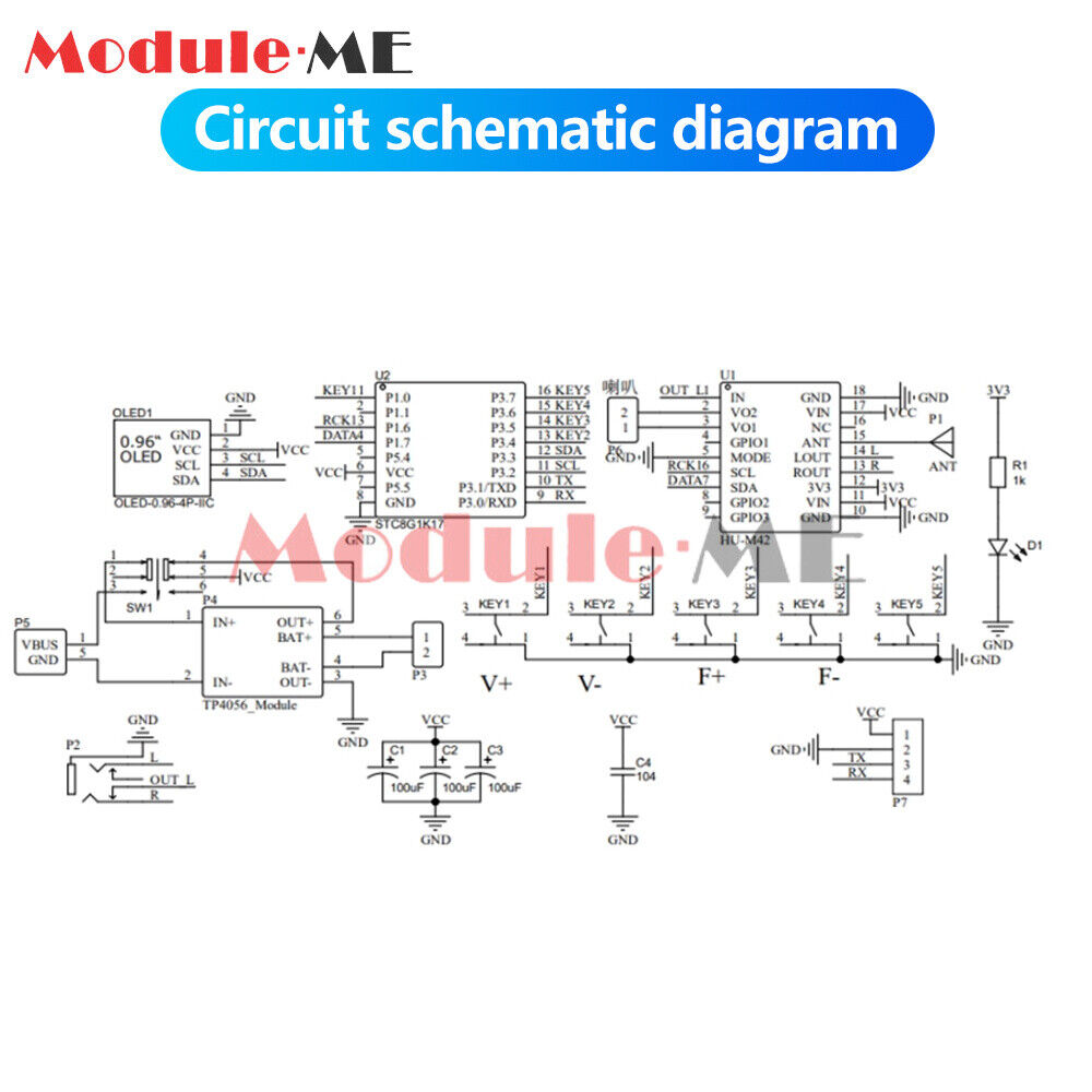 DIY FM Radio Electronic Kit - 87-108MHz - Soldering Project