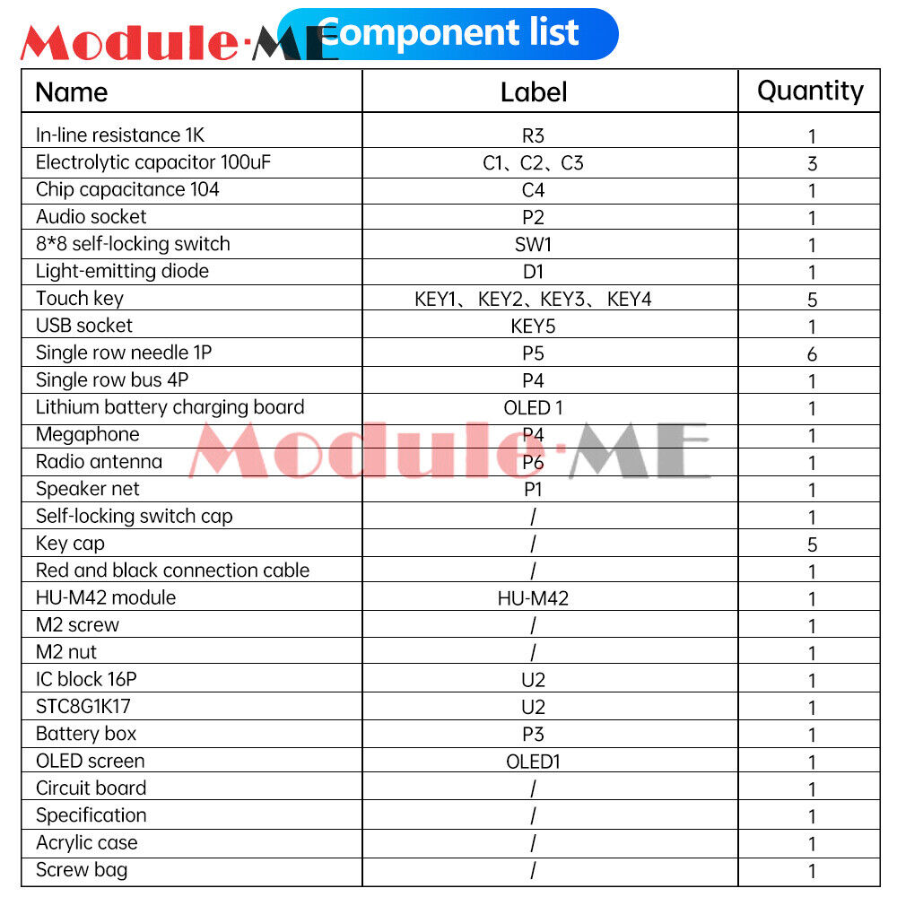 DIY FM Radio Electronic Kit - 87-108MHz - Soldering Project